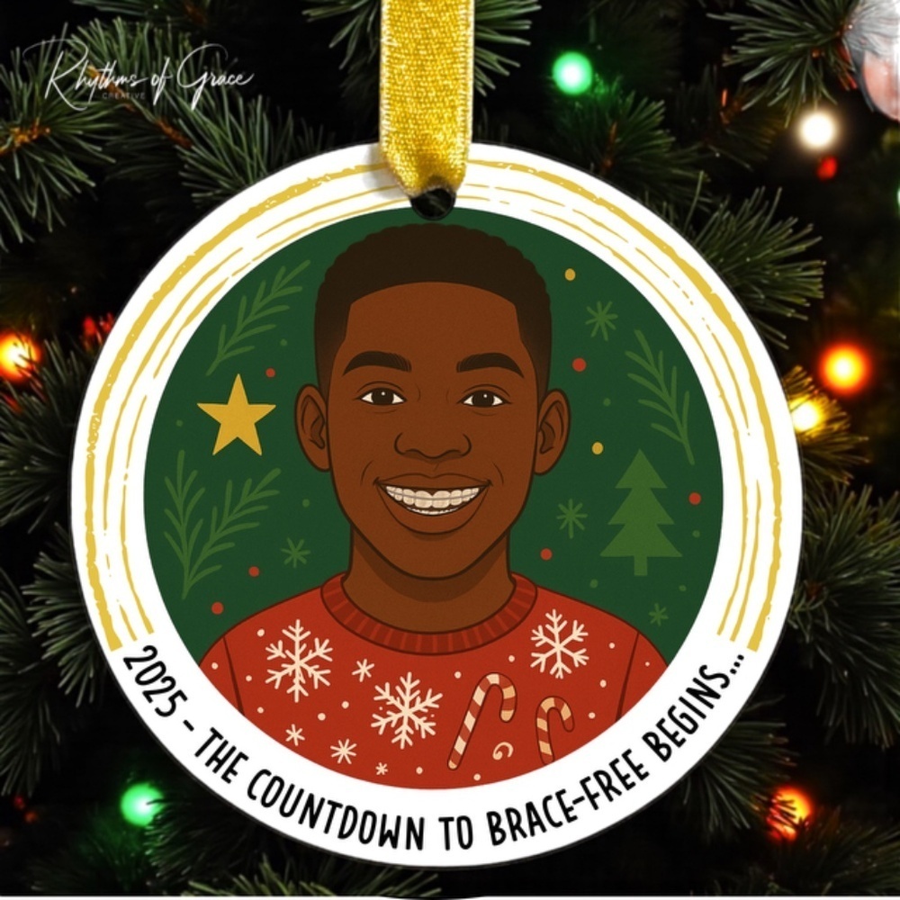 “I Got Braces!” Personalized Christmas Ornament – Celebrate Their Smile Glow-Up! - Picture 5 of 5